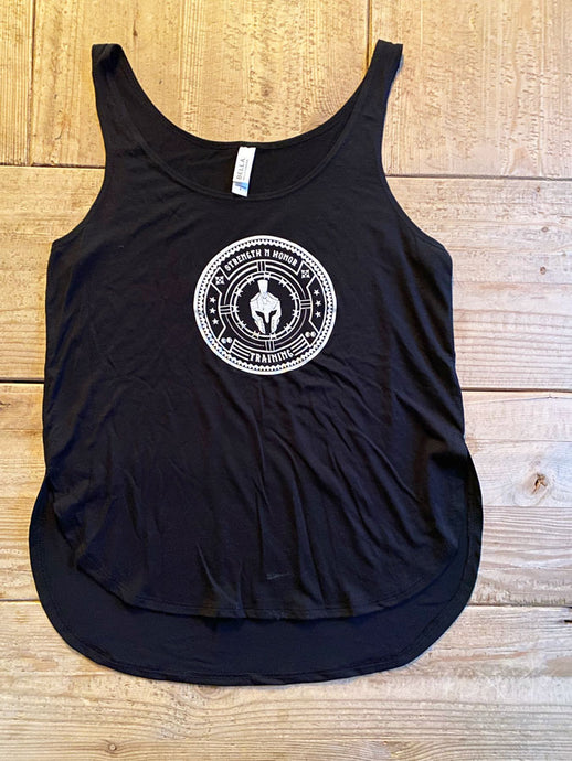 Black Womens Logo Flowy Tank